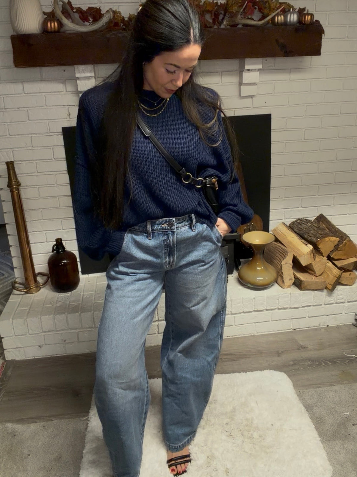 Sammie Baggy Barrel Back Buckle Jean