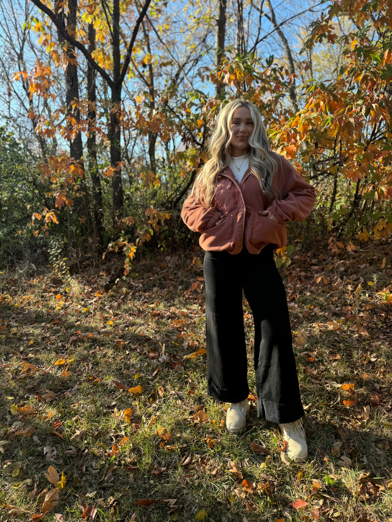 Brick Loose Fit Fleece Jacket