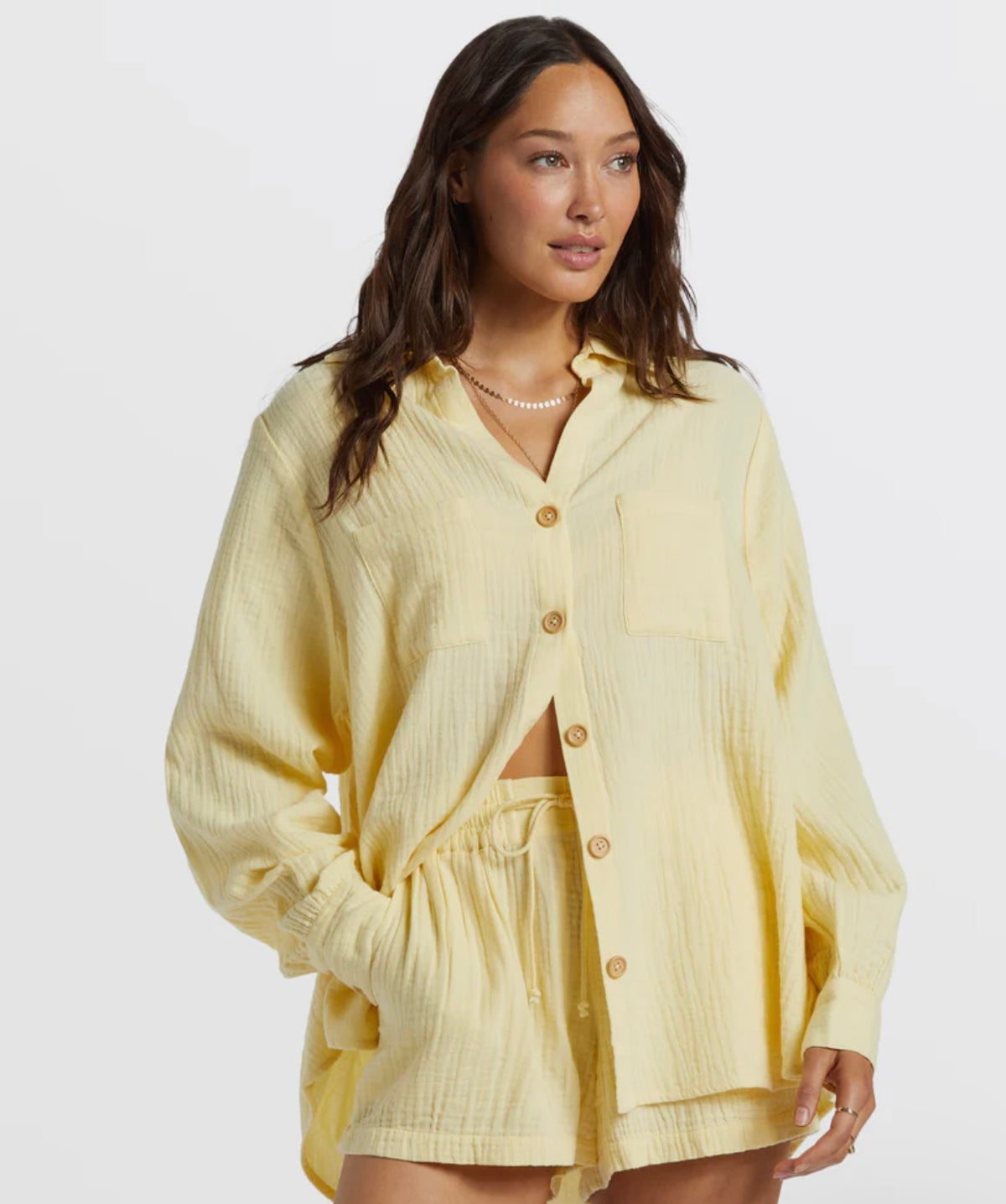 Billabong Yellow Swell Woven Blouse