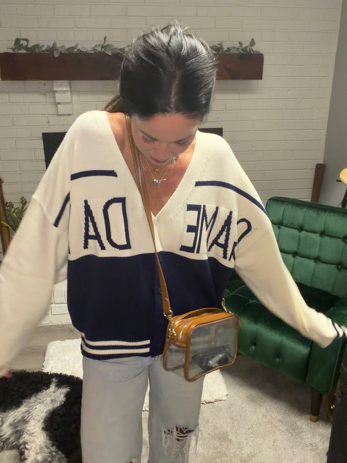 Navy Game Day Cardigan