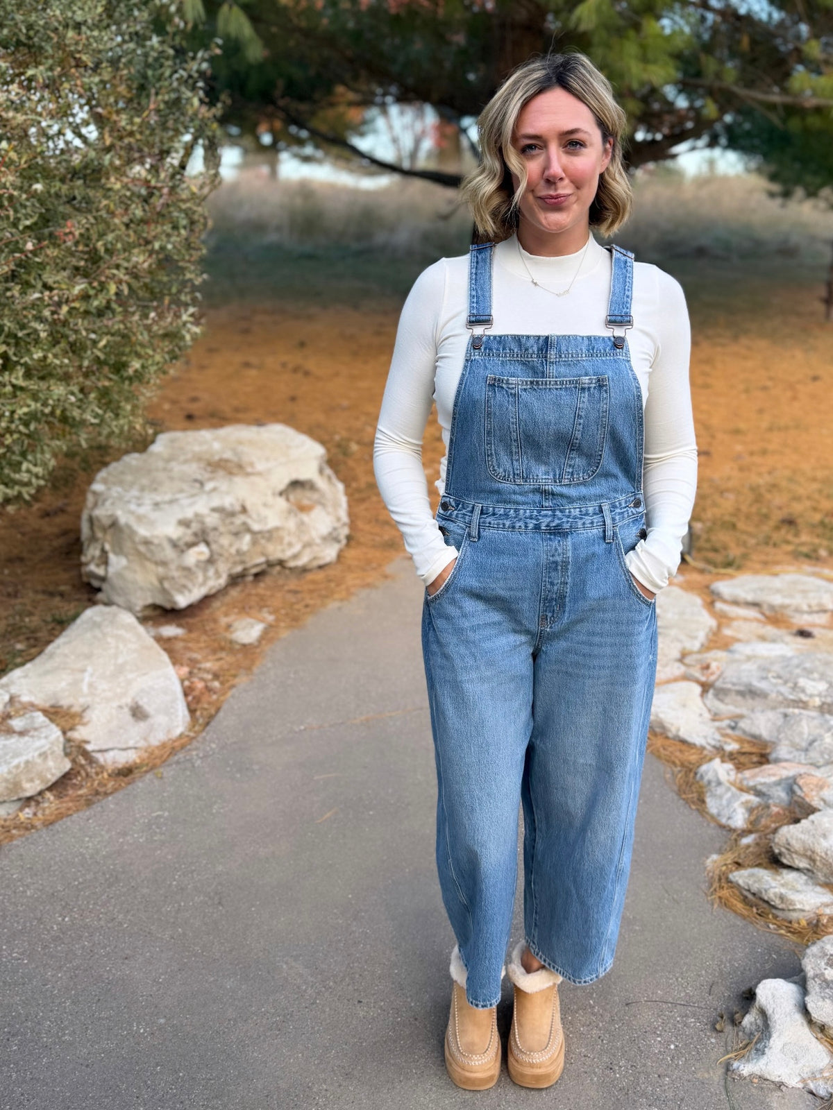 Barrel Leg Overalls