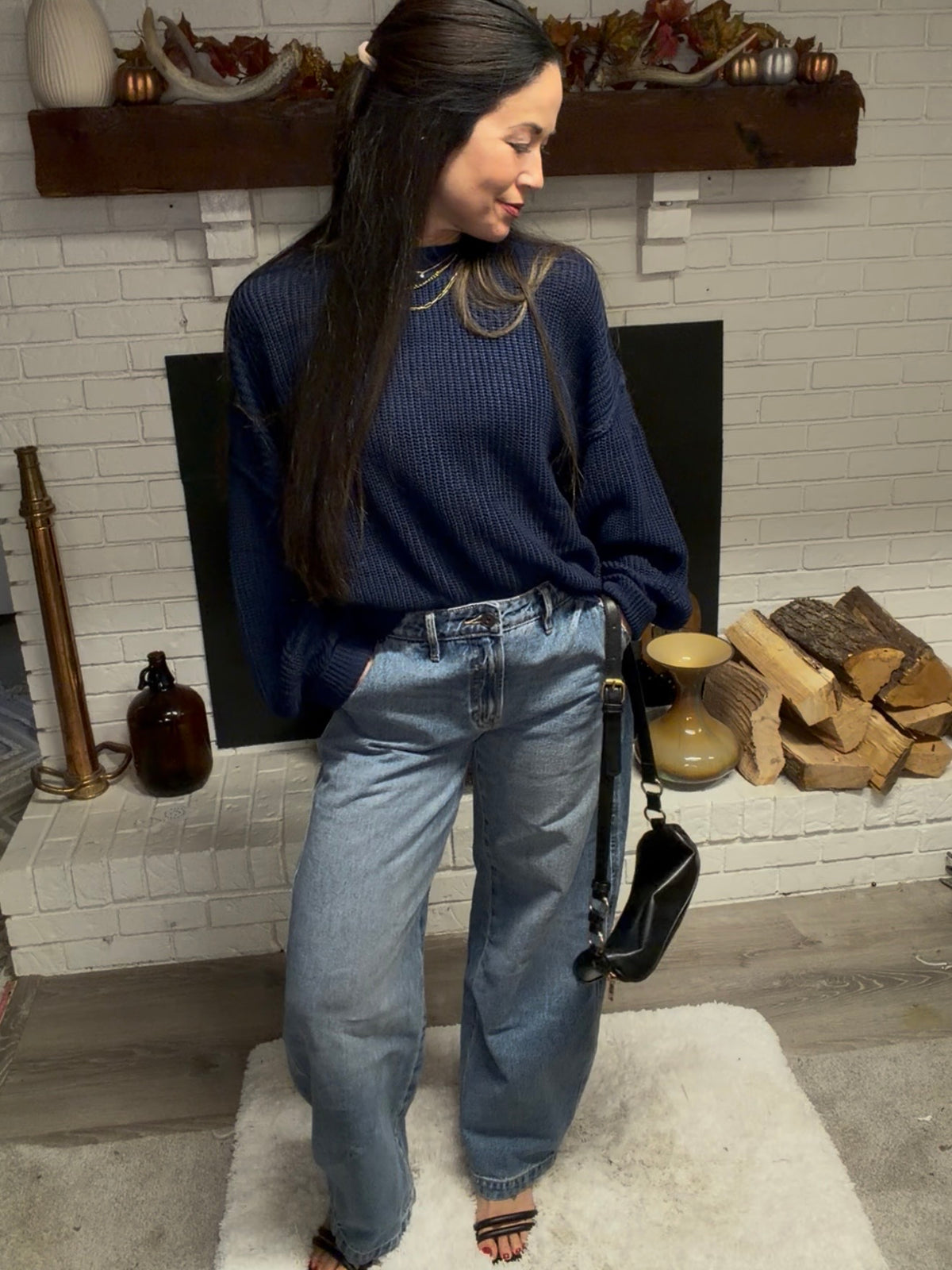 Sammie Baggy Barrel Back Buckle Jean
