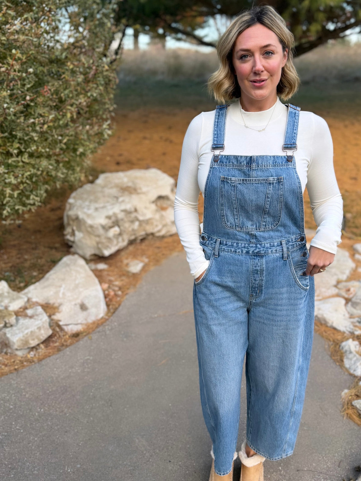 Barrel Leg Overalls