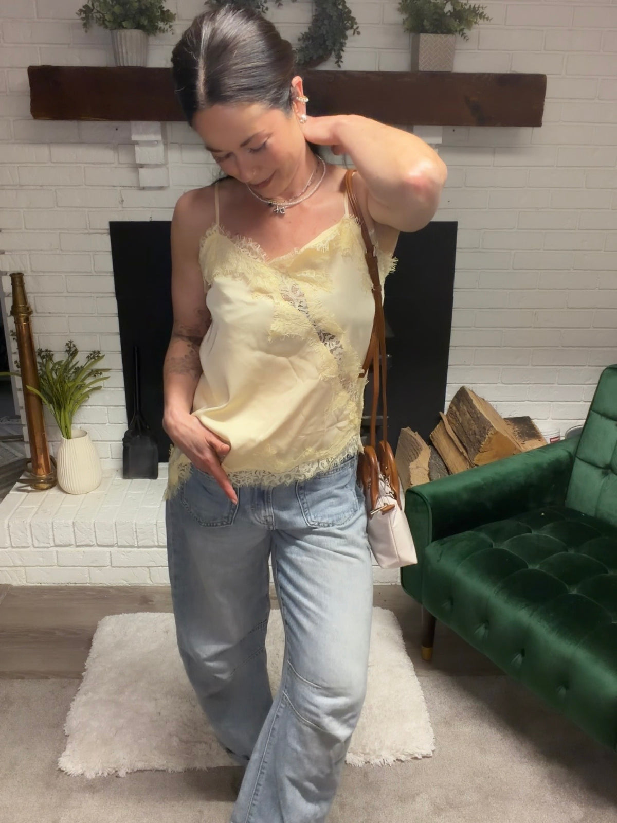Creamy Butter Satin Lined Wide Leg Pants