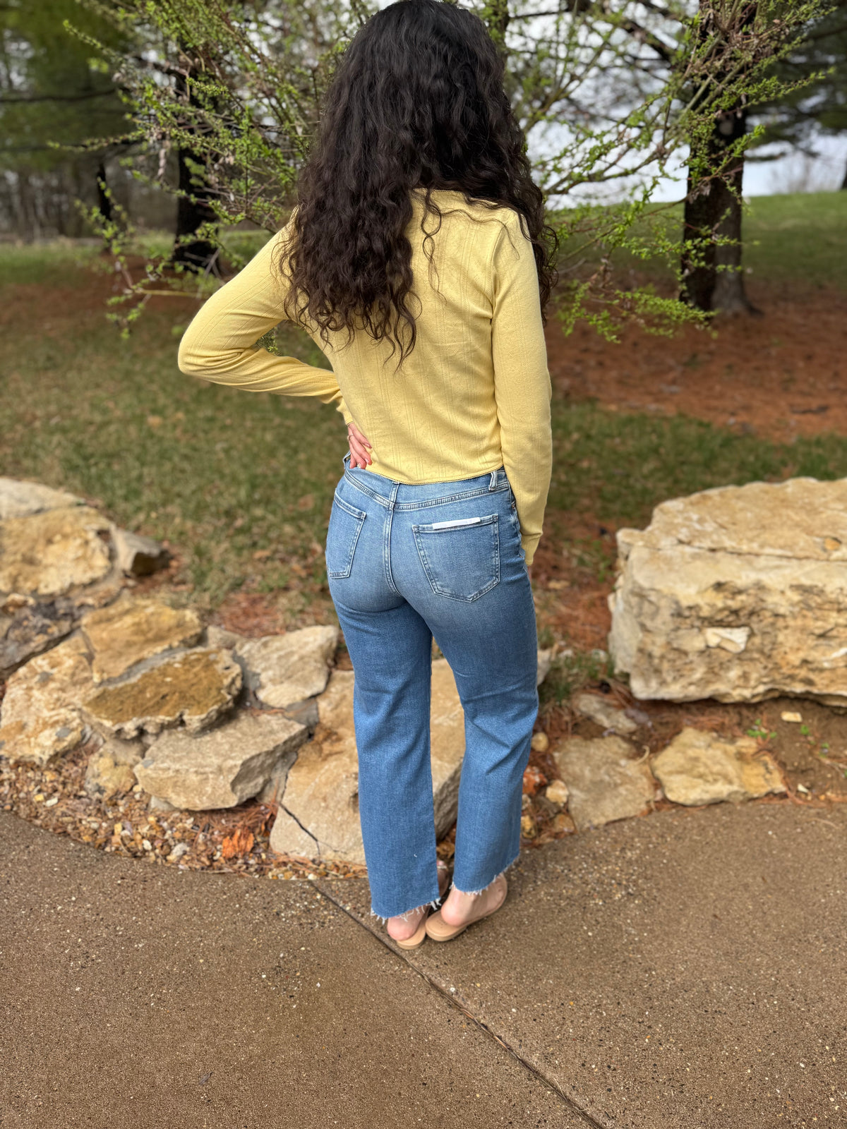 Butter Yellow Pointelle Cardigan