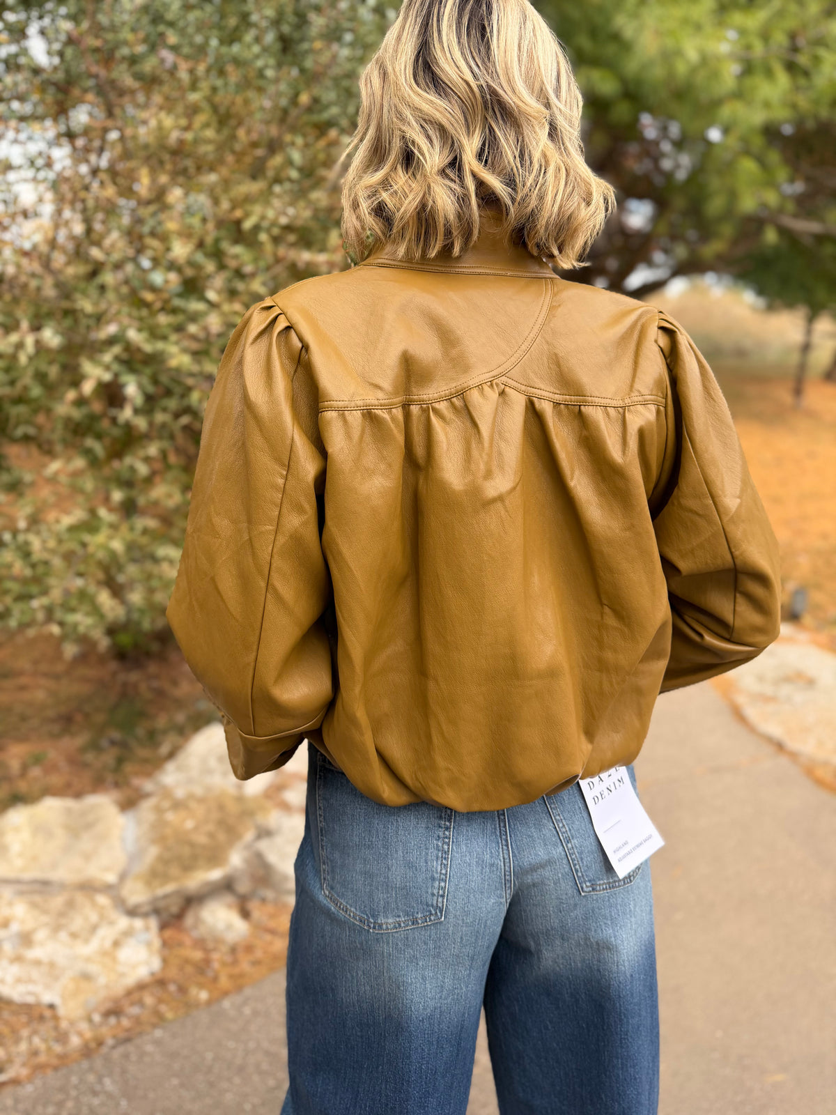 Olive Brown Super Soft Bubble Hem Jacket