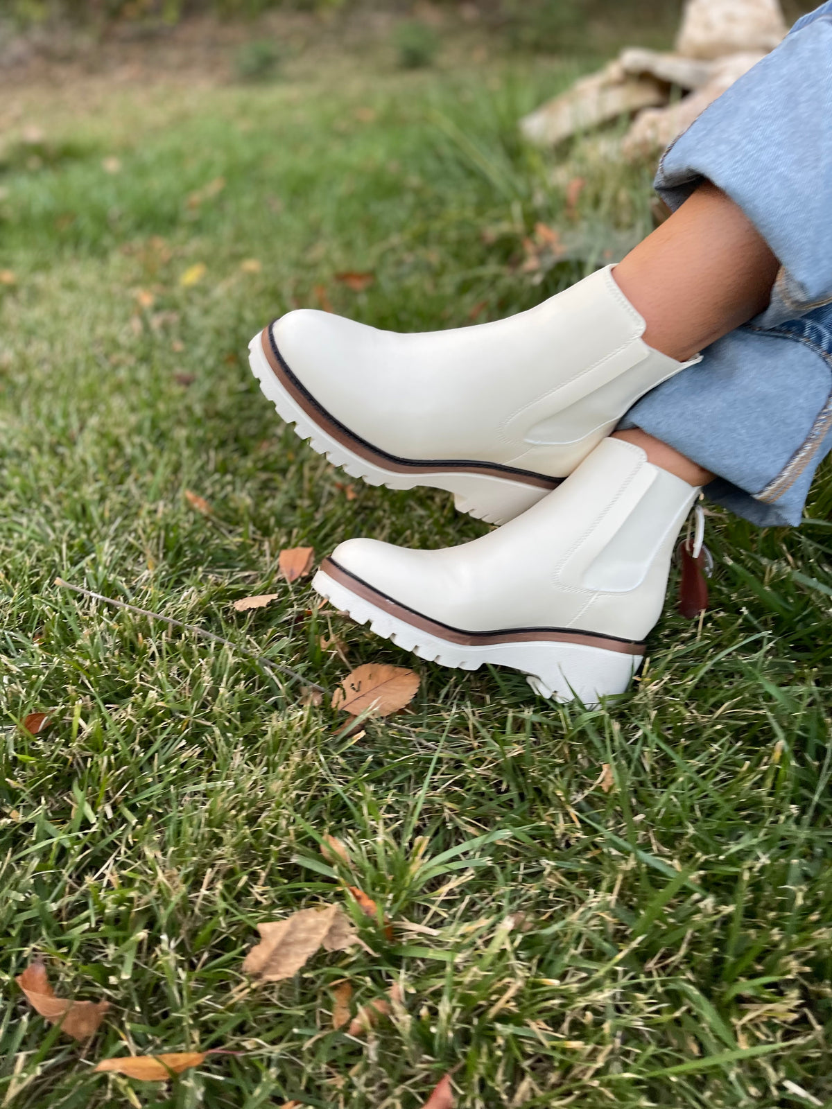 Sefi Ankle Boot in Bone