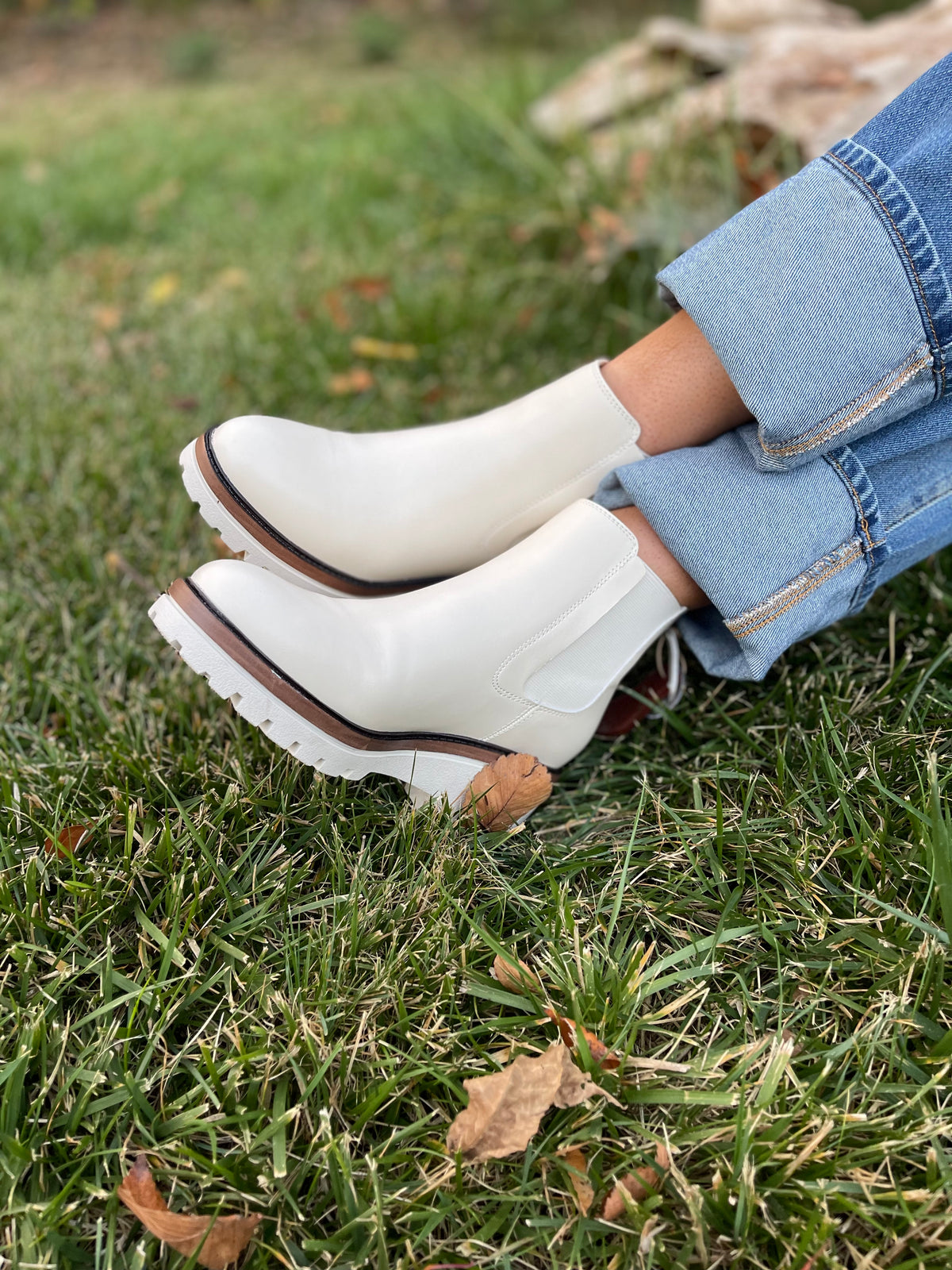 Sefi Ankle Boot in Bone