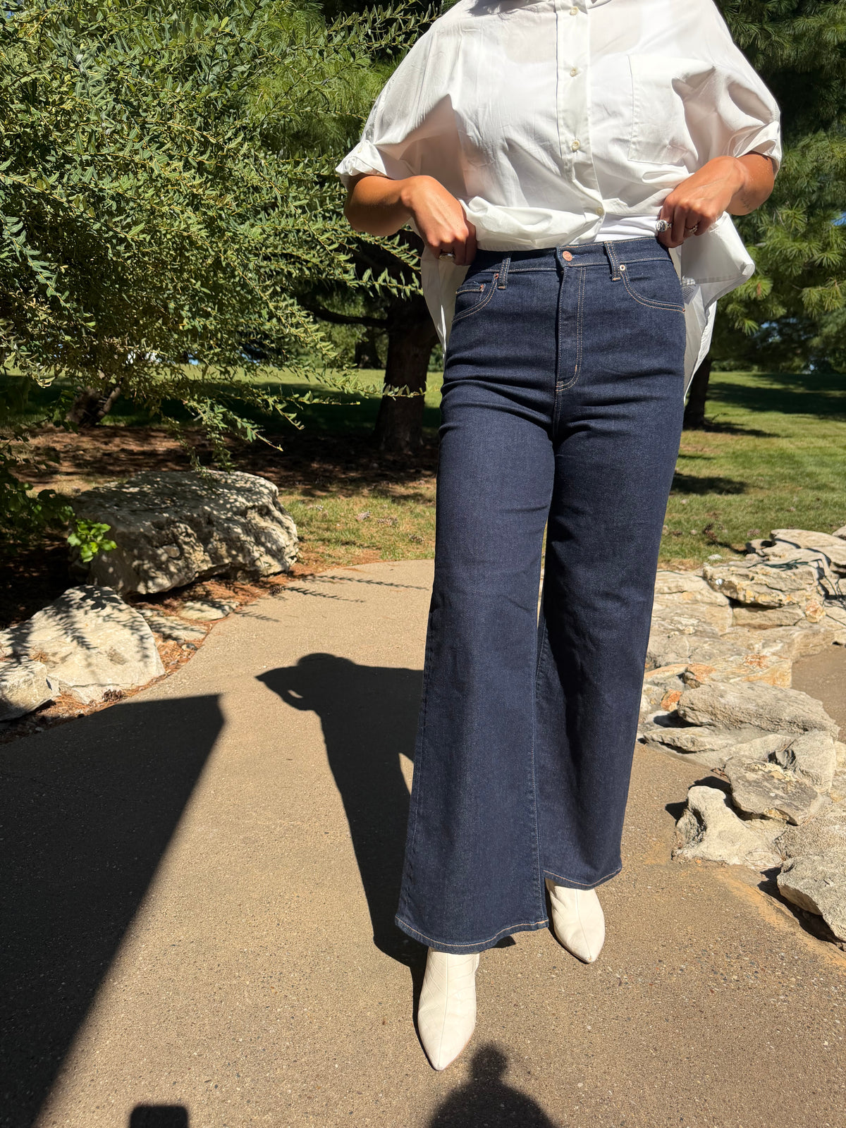 Far Out High Rise Wide Leg Jean