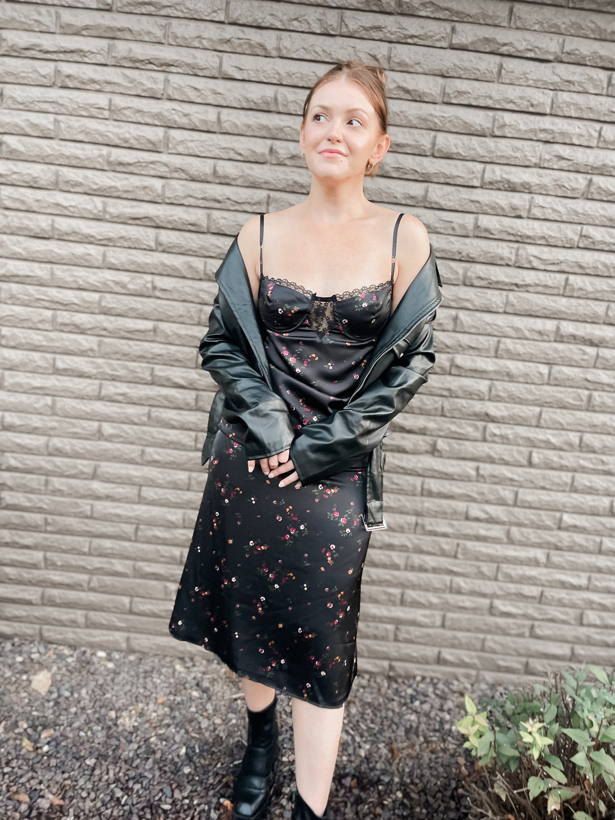 Black Vegan Leather Biker Jacket
