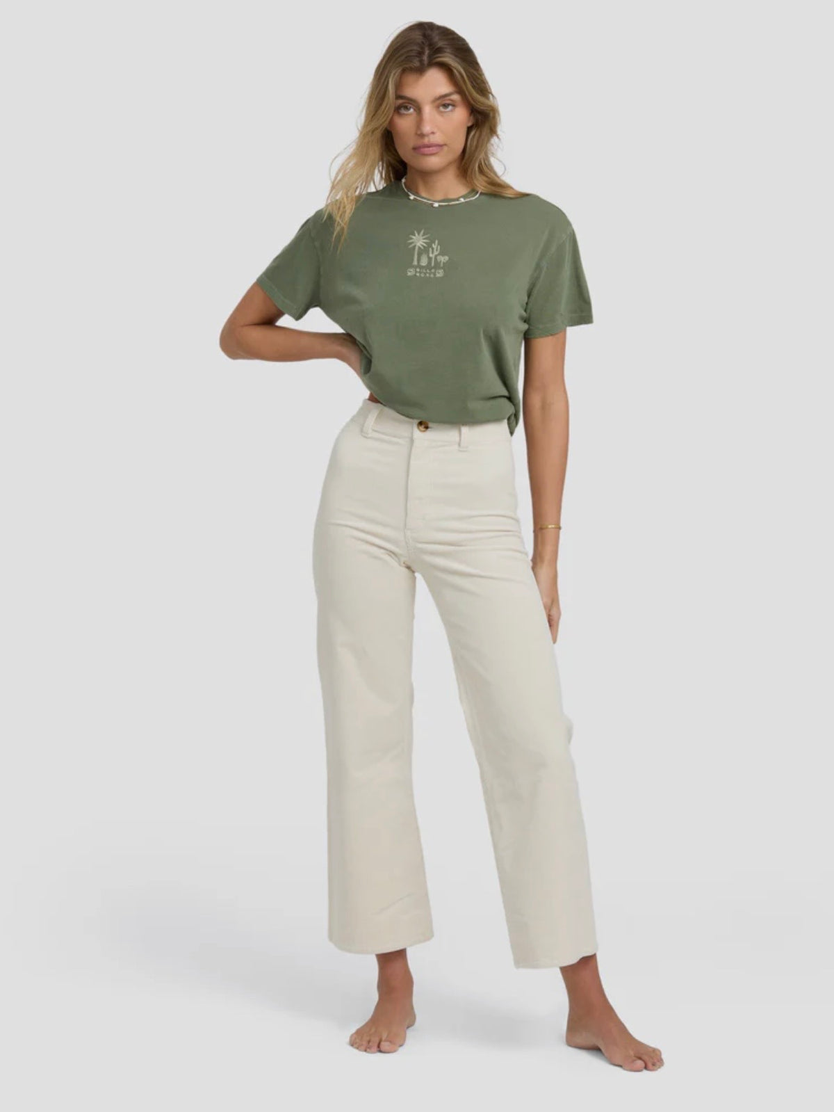 Free Fall High Waist Cord Pants