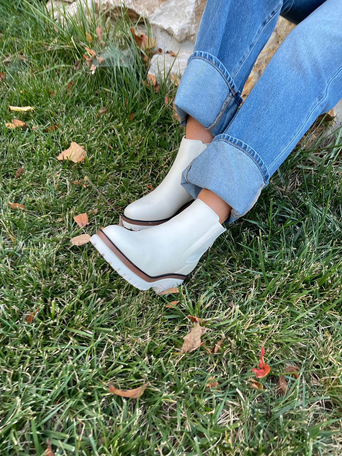 Sefi Ankle Boot in Bone