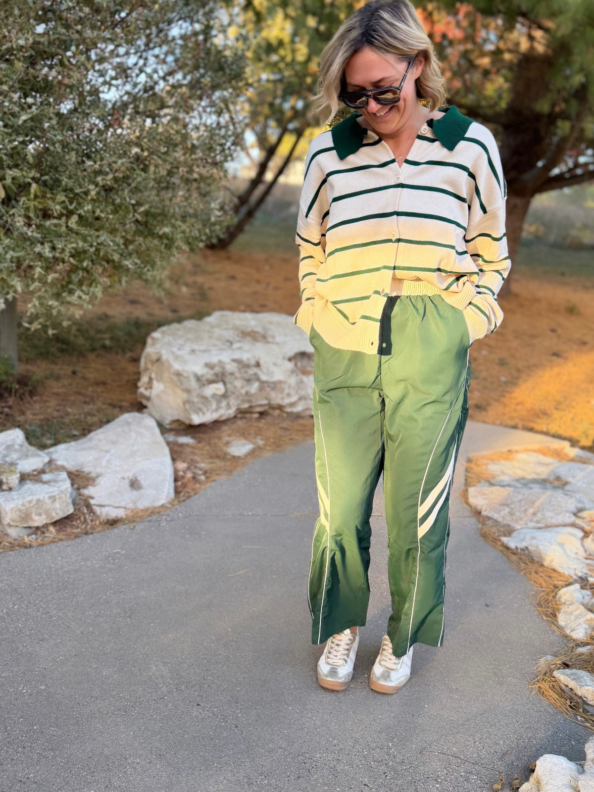Forest Green Parachute Pants