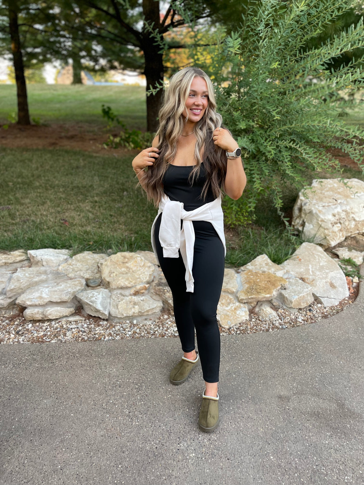 Black Sleeveless Spandex Onesie