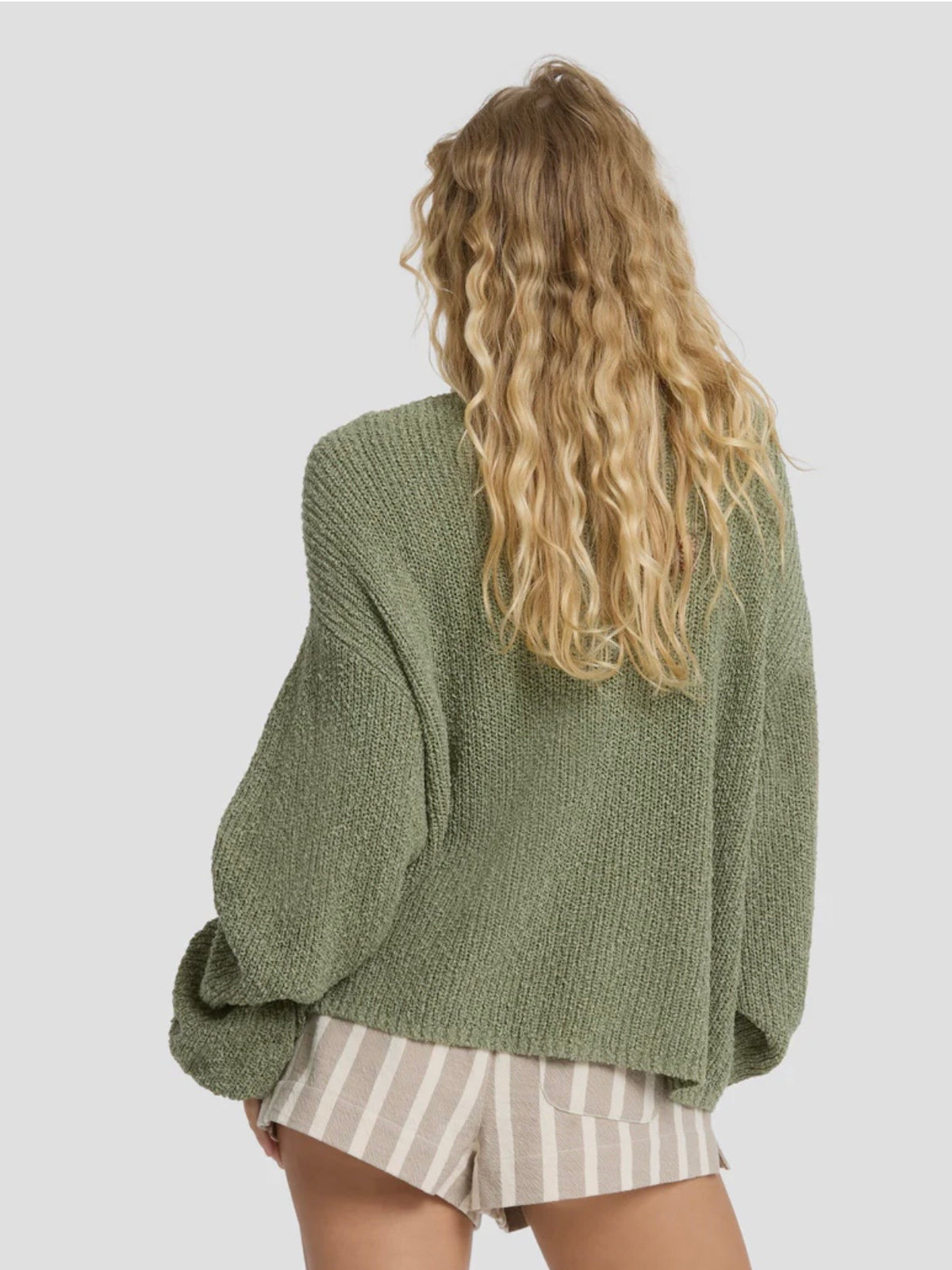 Open Air Sweater in Army Green