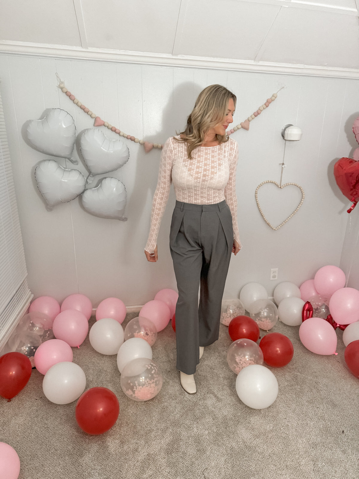 Grey High Waisted Trouser