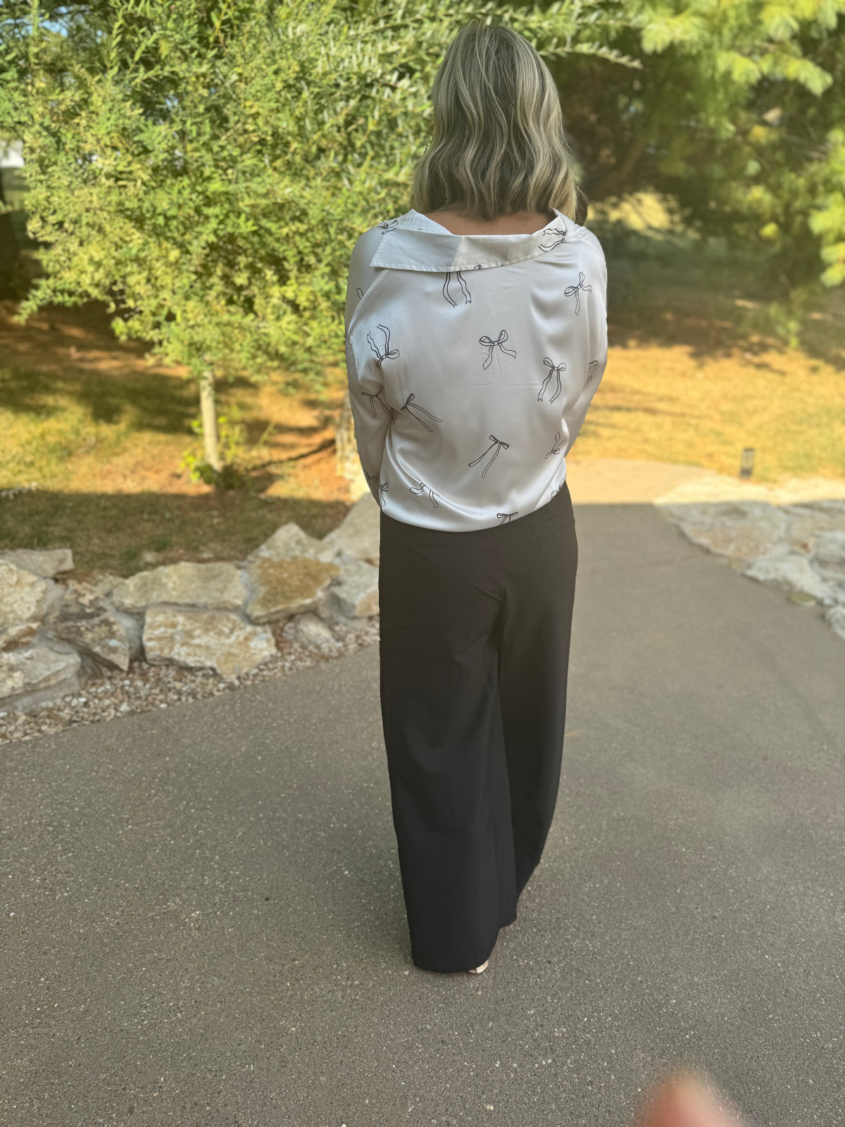 Black High Waisted Wide Leg Trousers