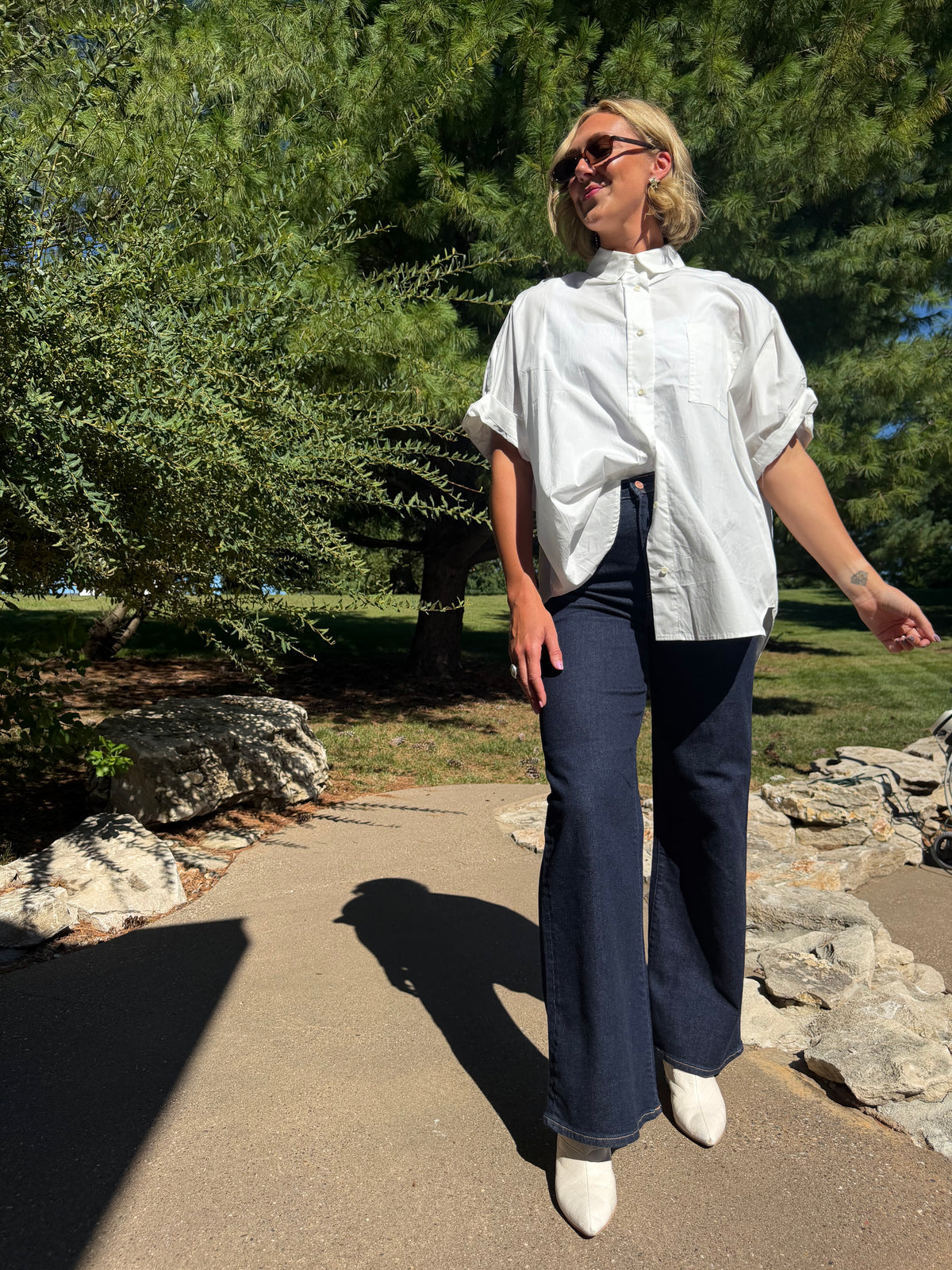 Far Out High Rise Wide Leg Jean