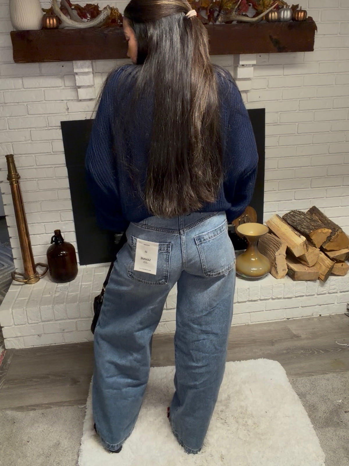 Sammie Baggy Barrel Back Buckle Jean