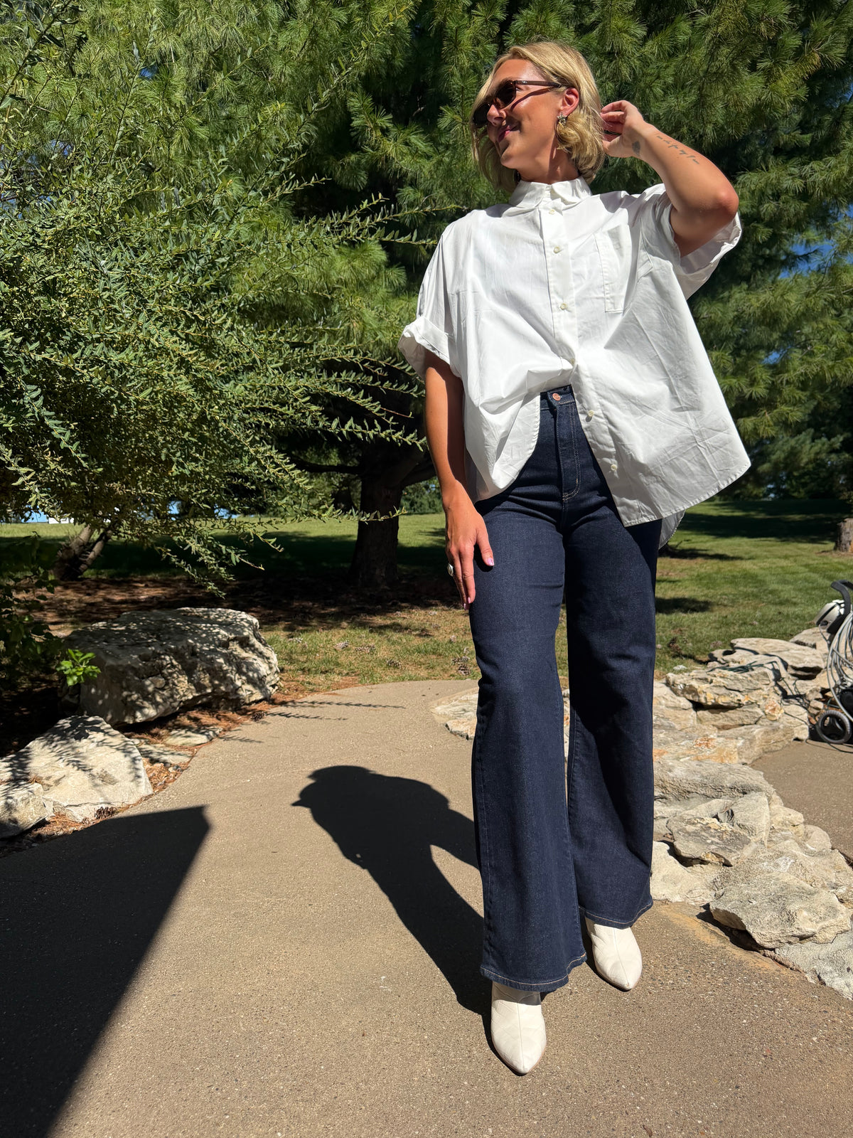 Far Out High Rise Wide Leg Jean
