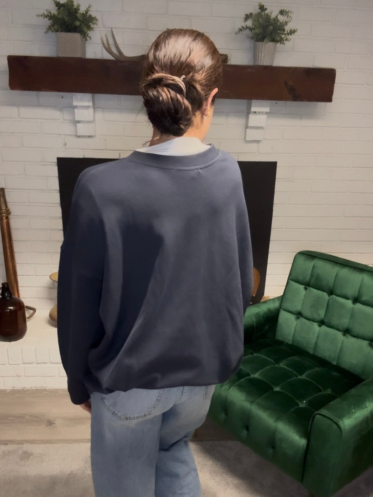 Navy Loose Fit Pullover