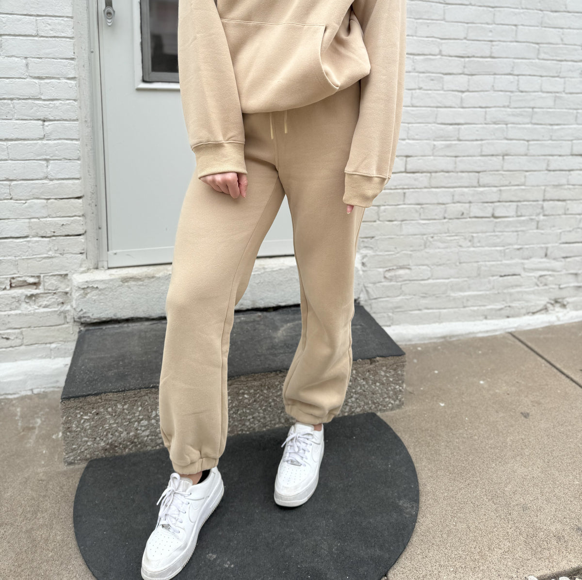 Taupe Soft & Cozy Fleece Joggers