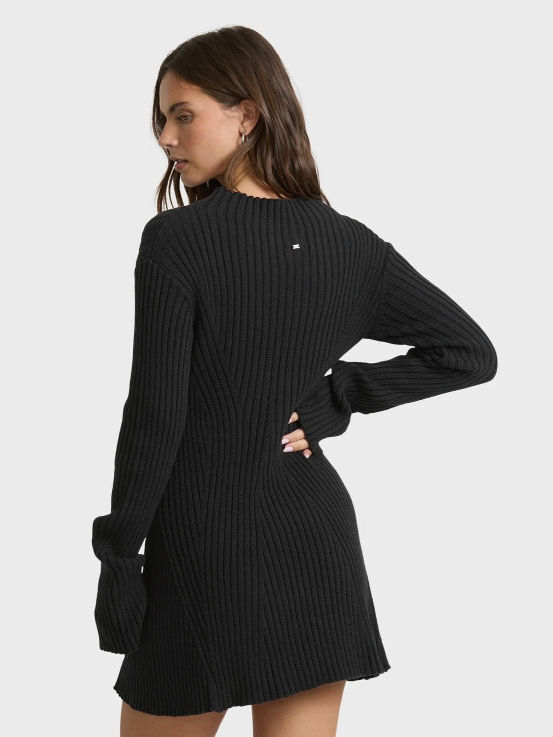 Ivy Mock Neck Long Sleeve Sweater Mini Dress