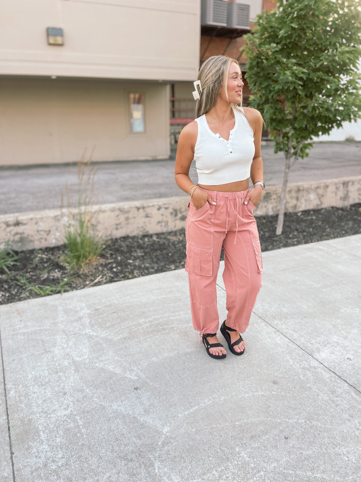 Salmon Cargo Pants
