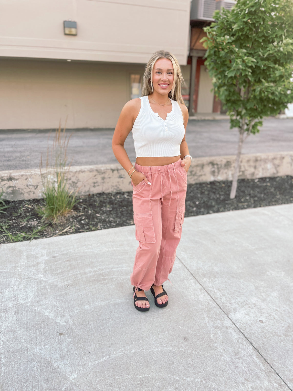 Salmon Cargo Pants