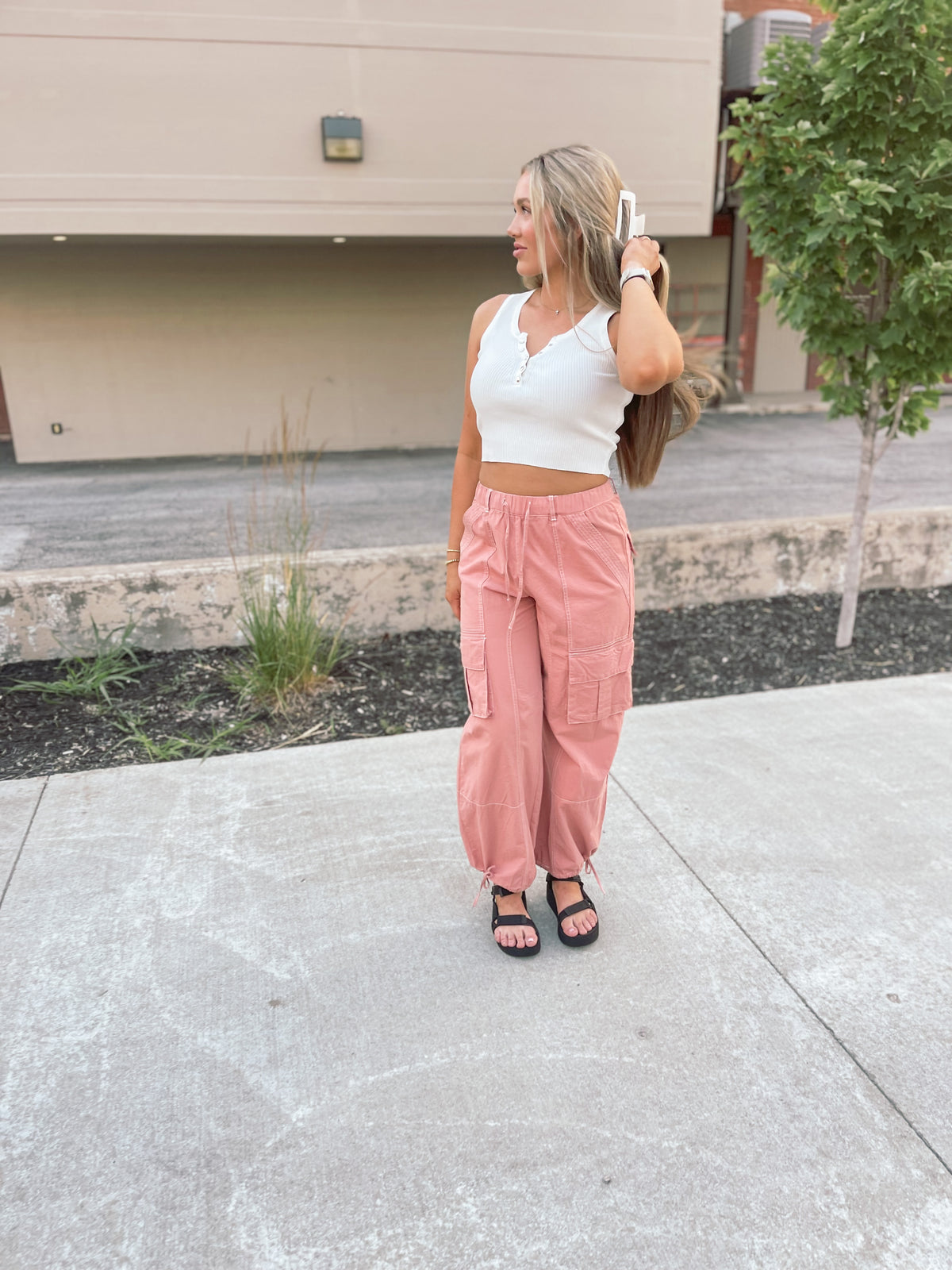 Salmon Cargo Pants