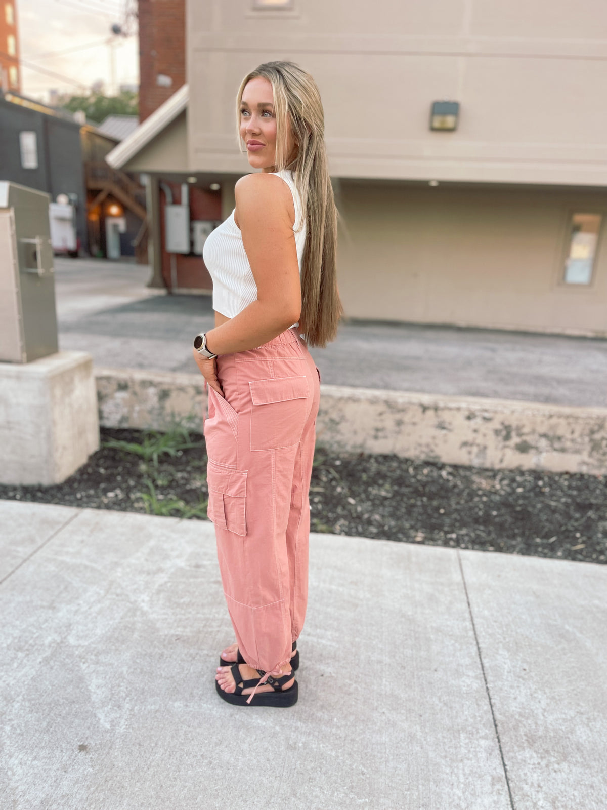 Salmon Cargo Pants