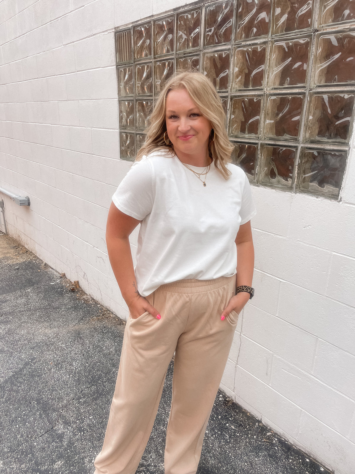 Wide Leg Knit Casual Pants