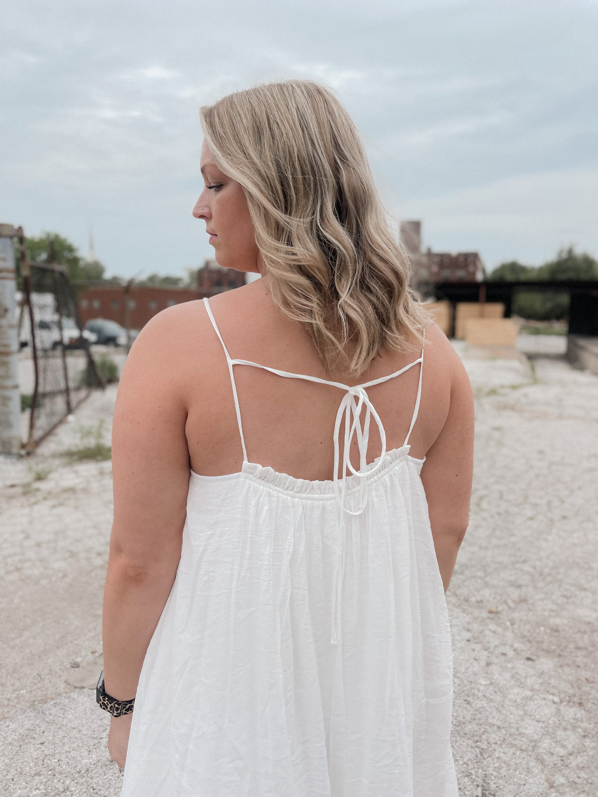 White Flowy Maxi Dress