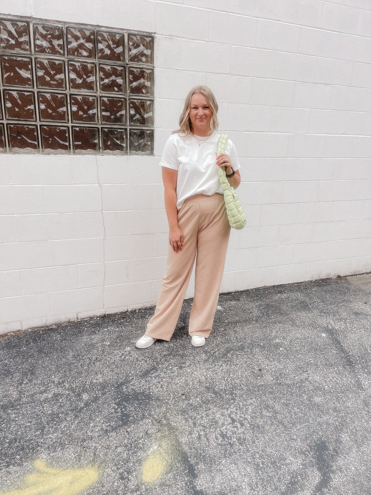 Wide Leg Knit Casual Pants