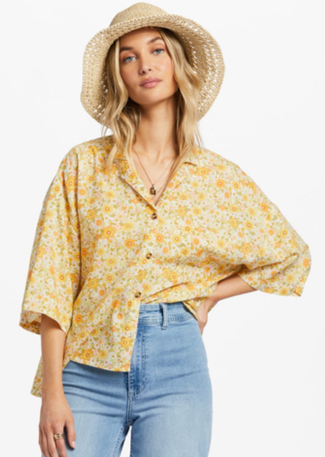 All Good Button Down Top