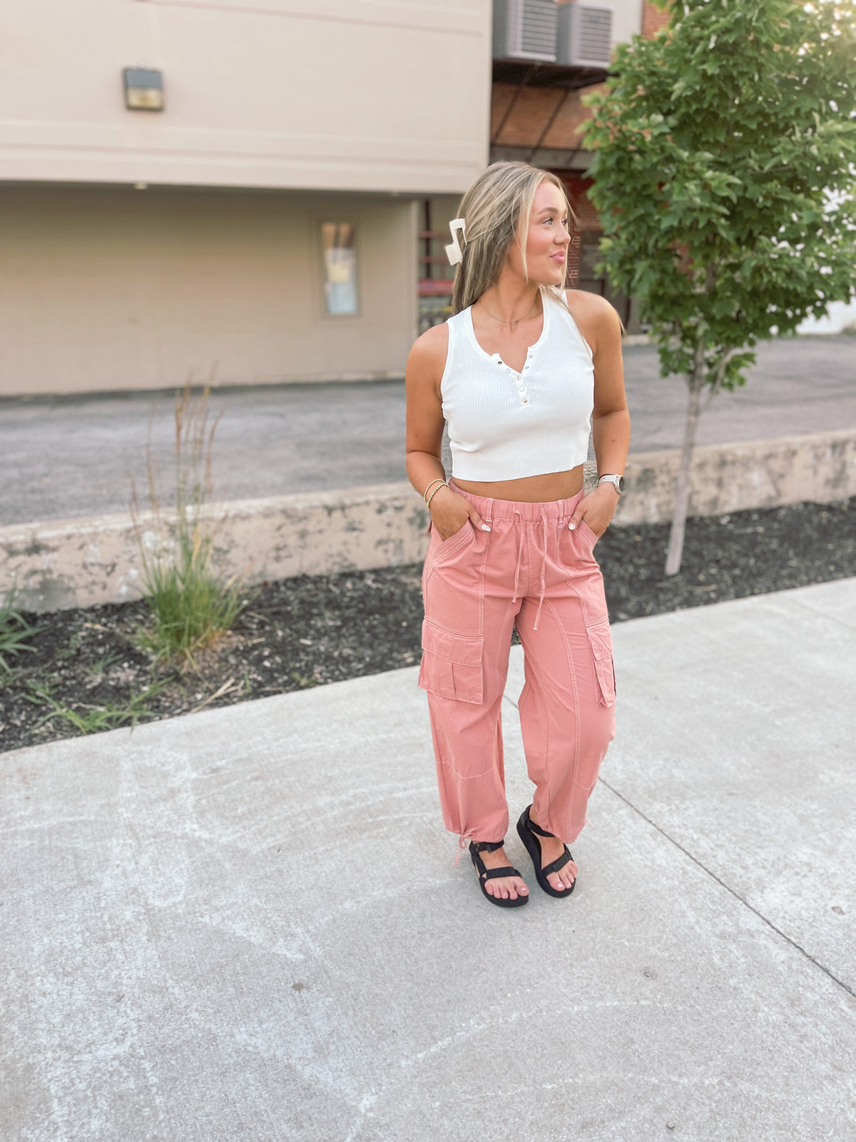 Salmon Cargo Pants