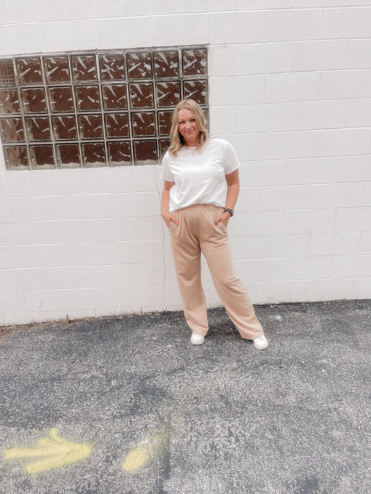 Wide Leg Knit Casual Pants