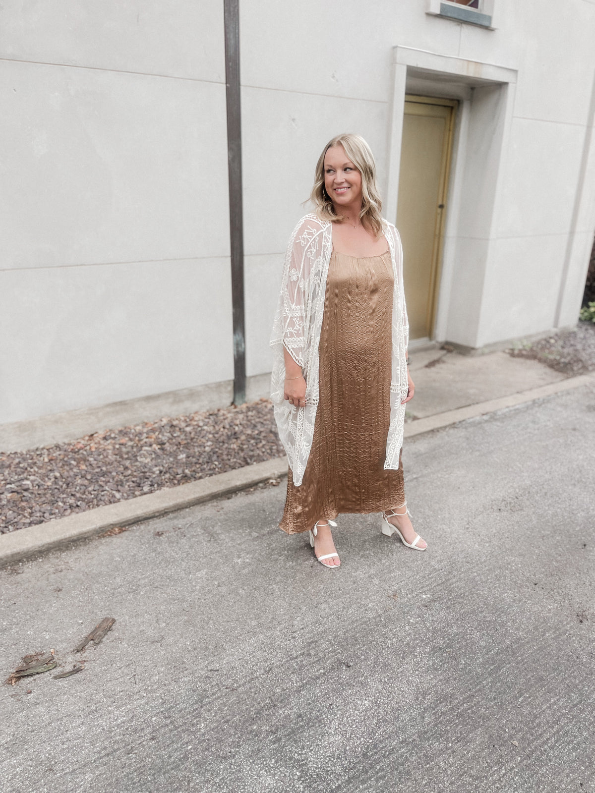 Ivory Embroidered Kimono