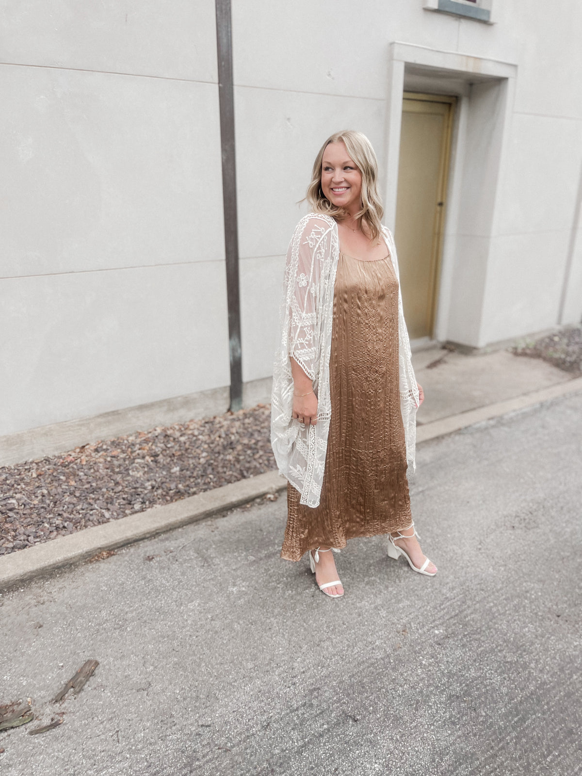 Ivory Embroidered Kimono