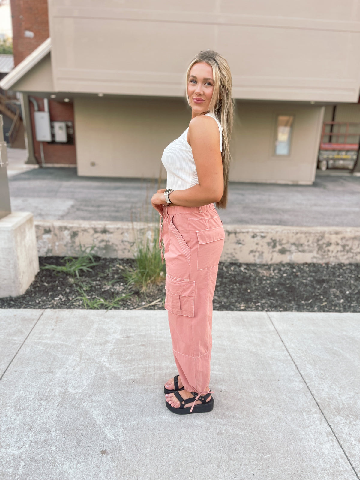 Salmon Cargo Pants