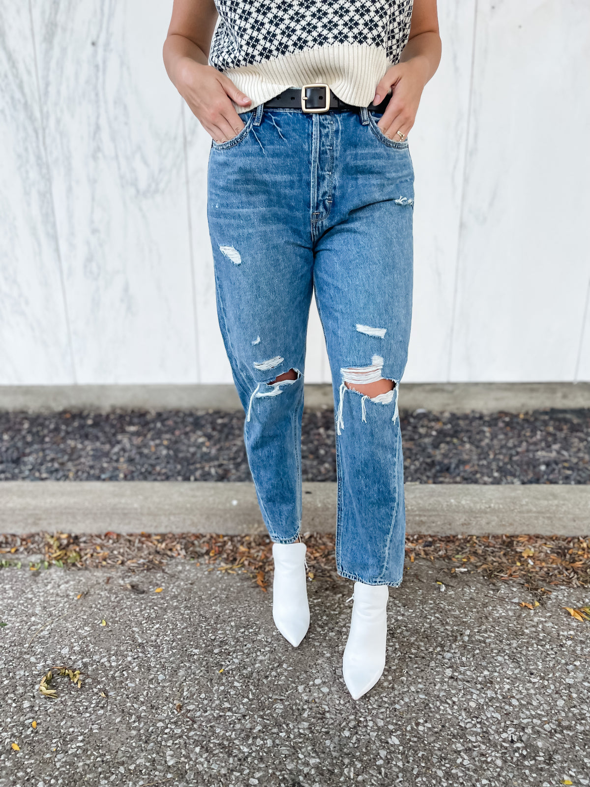 Zoey Mom Twisted Seam Jean