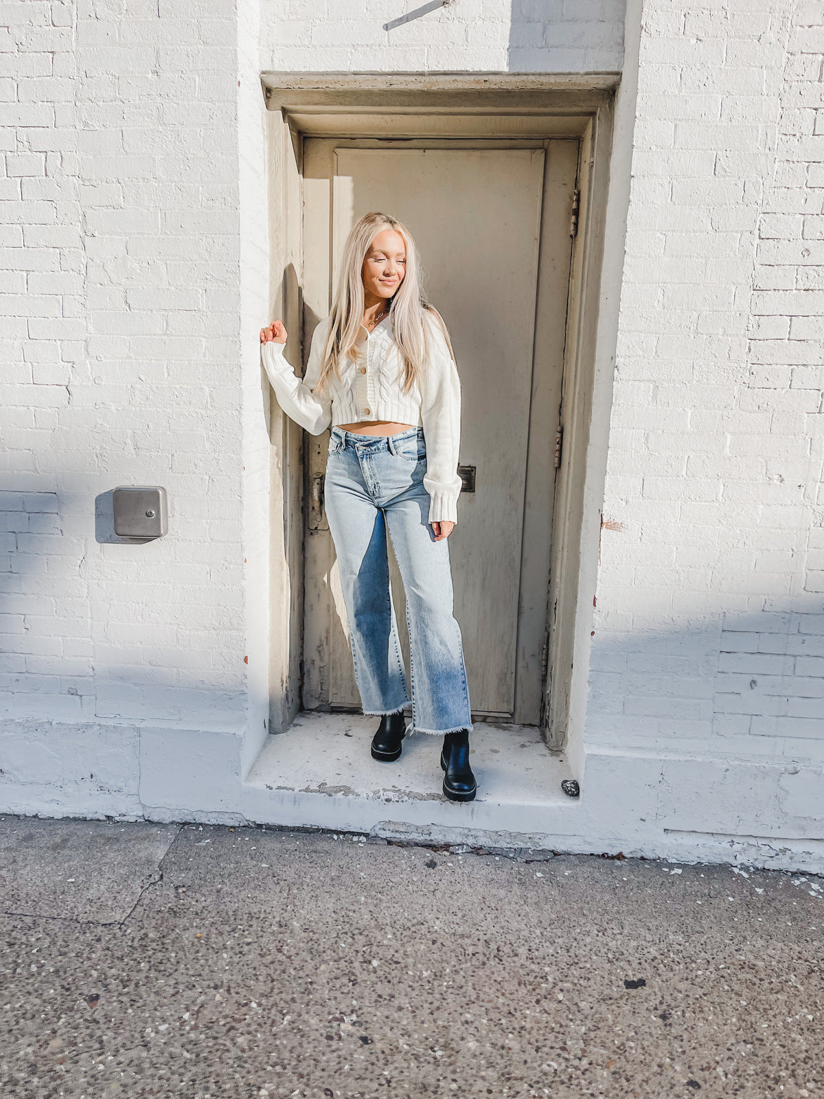 Wrapped Waistband High Rise Dad Jean
