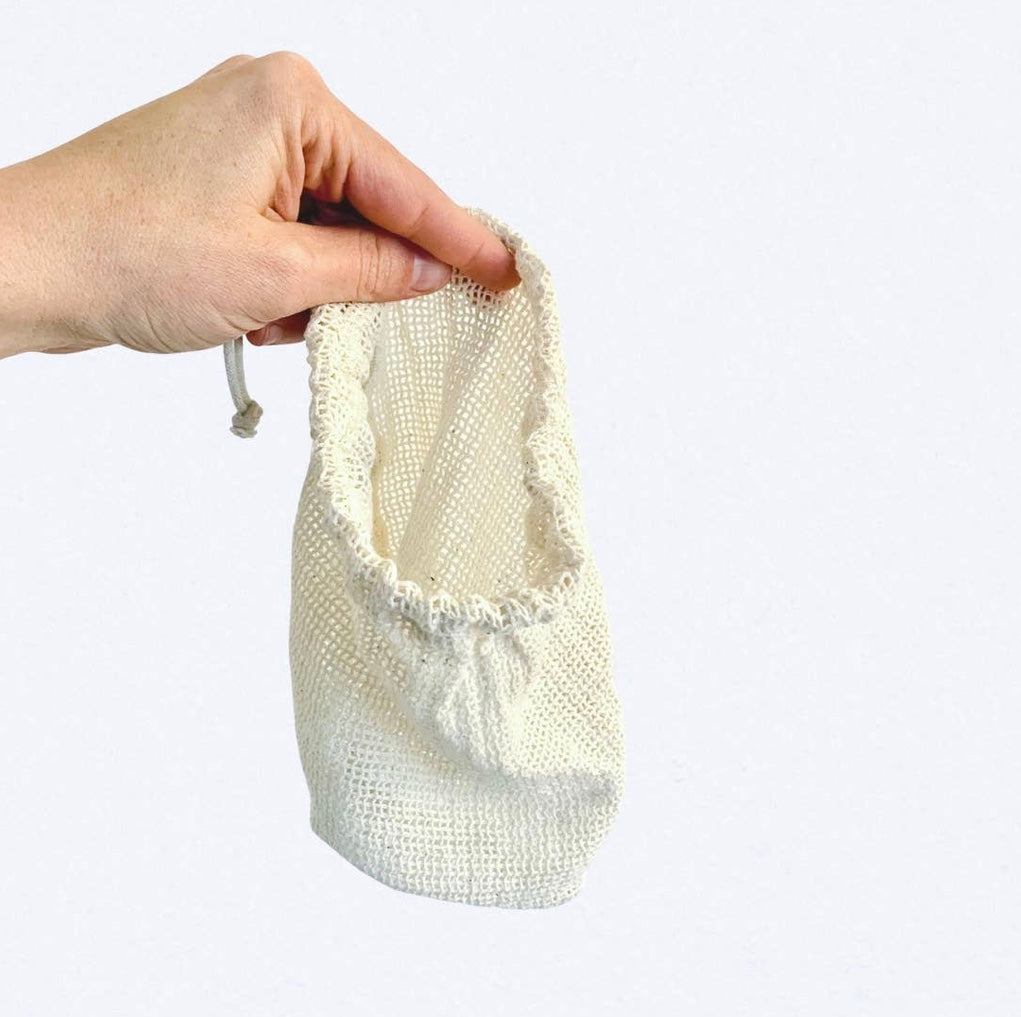 Reusable Cotton Mesh Laundry Bag
