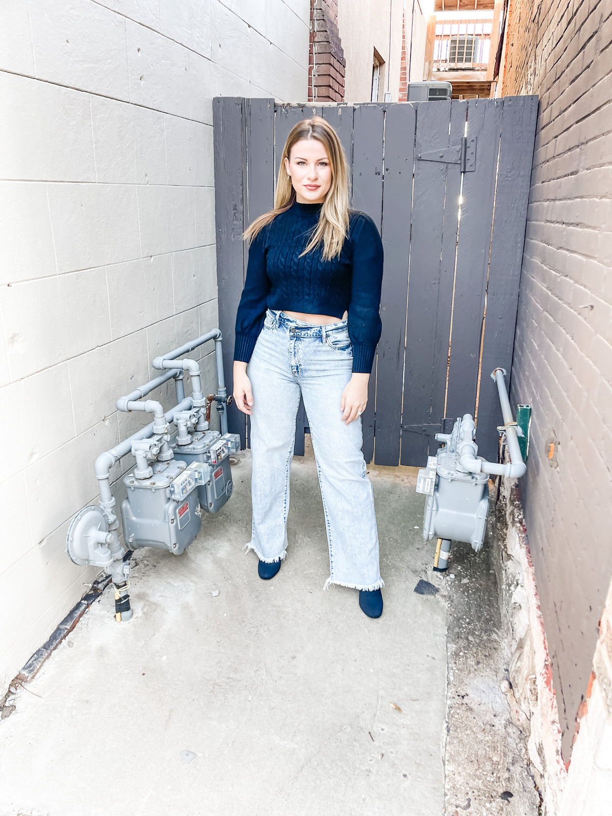 Wrapped Waistband High Rise Dad Jean