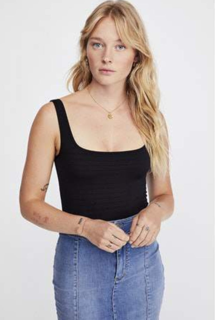 Square One Seamless Cami Black