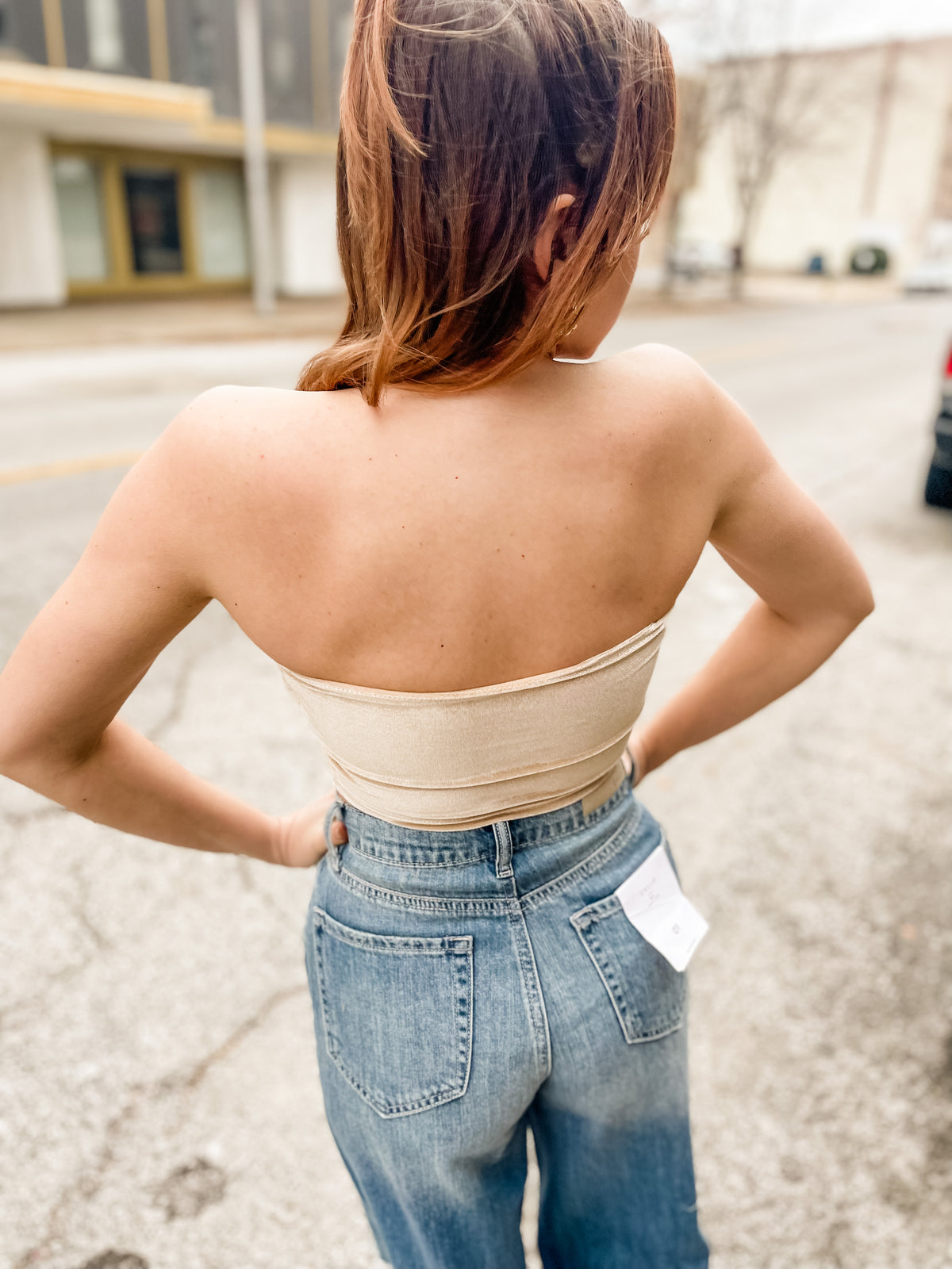 Velvet Stretch Tube Top