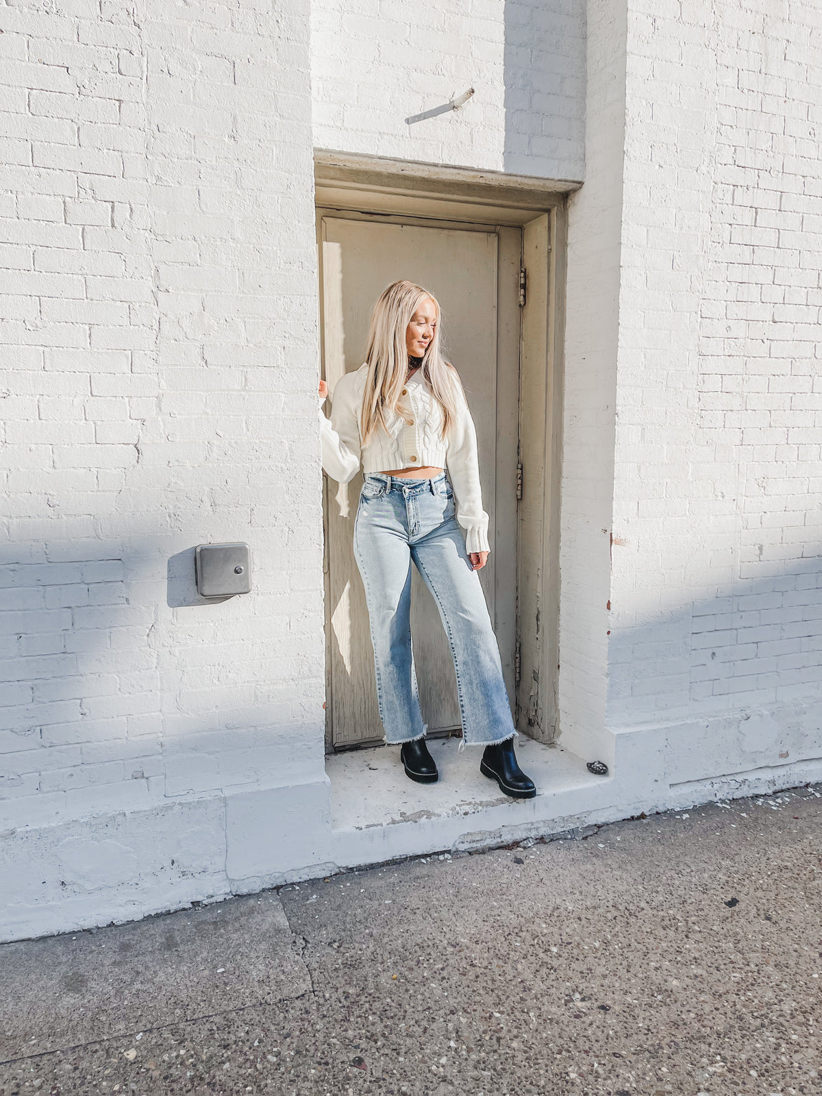 Wrapped Waistband High Rise Dad Jean