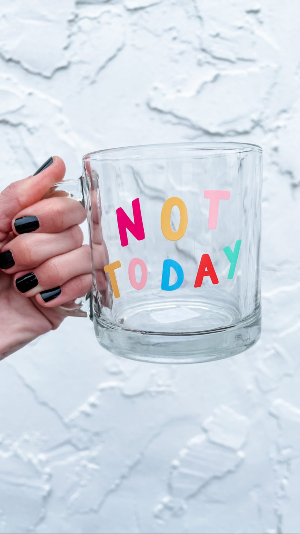 Printed Glass Coffee Mugs