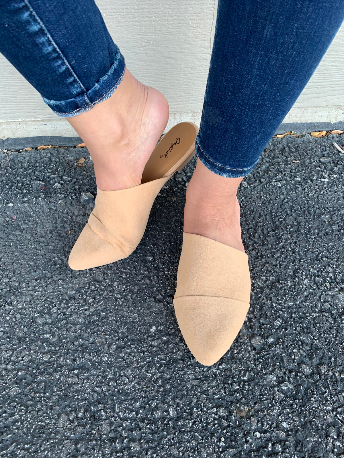 Swirl Toffee Suede Mule