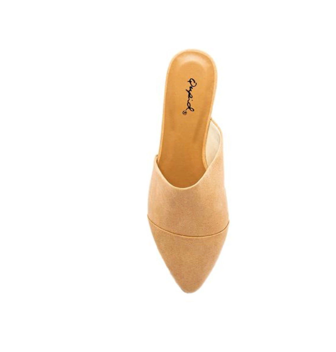 Swirl Toffee Suede Mule
